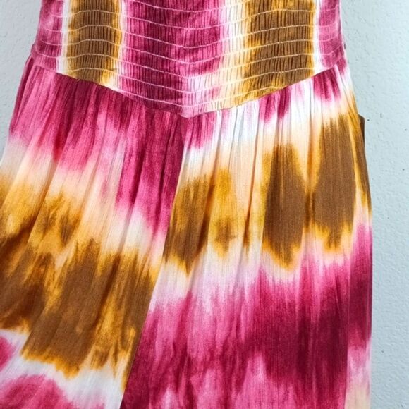 Women Festive Boho Beach Tie-Dye Sleeveless Wide Leg Jumpsuit sz 1X - Picture 5 of 10